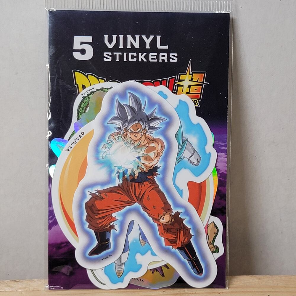 Dragon Ball Z Super 5 Pack Vinyl Stickers - NEW